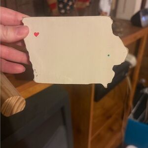 Cream State-Shaped Decor Piece